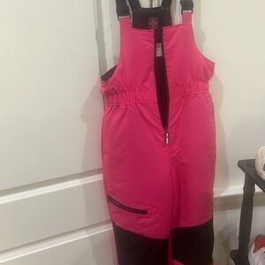 Pink Snow Bib Overalls